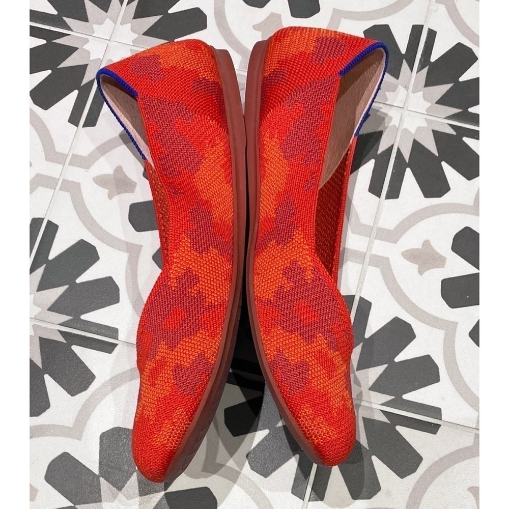 Rothy's Red Botanicamo Rounded Toe Ballet Flats - Picture 7 of 13